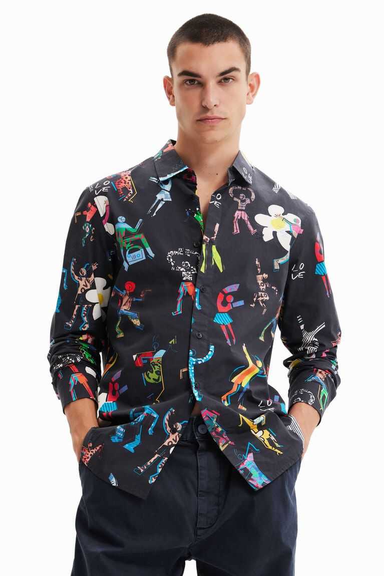 Camisas Desigual Long-sleeve dancing Hombre | ZOC692741