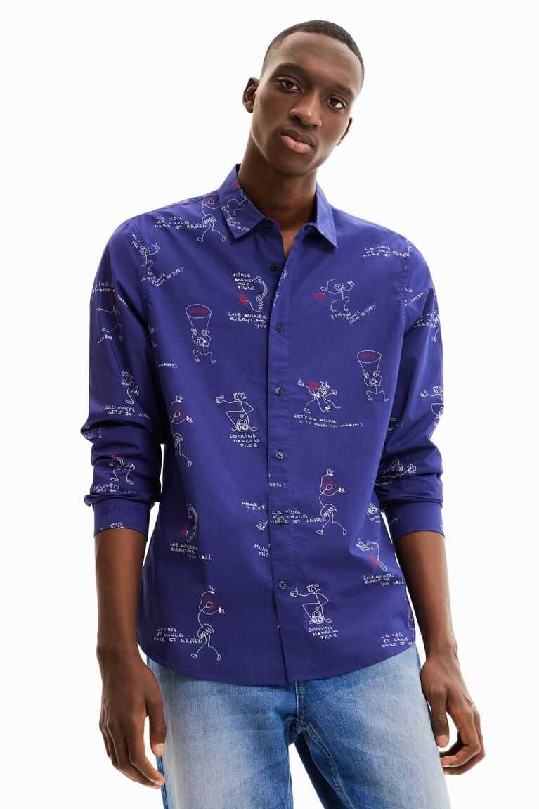 Camisas Desigual Long-sleeve doll Hombre | HMC643571