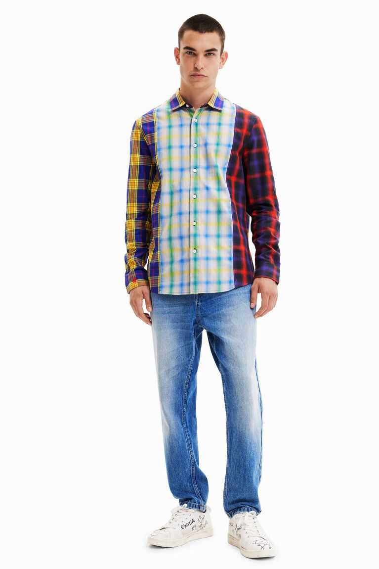 Camisas Desigual Long-sleeve plaid Hombre | EMP578249