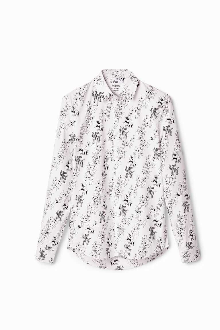 Camisas Desigual Long-sleeve wolf Hombre | YWT981607