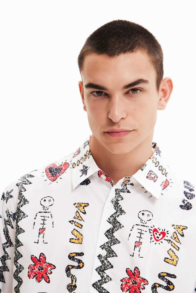 Camisas Desigual Oversize Viva la vida Hombre | NIP906134