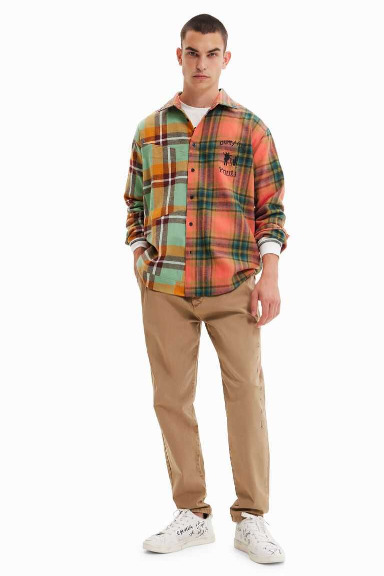 Camisas Desigual Oversize plaid Hombre | IEY047596