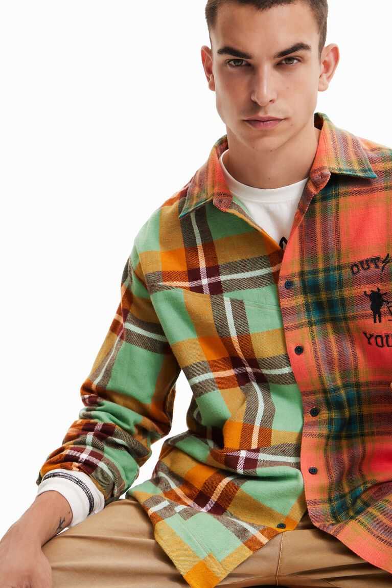 Camisas Desigual Oversize plaid Hombre | IEY047596