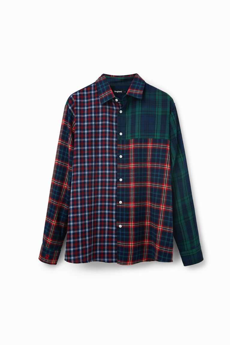 Camisas Desigual Oversize plaid Hombre | YEQ647159