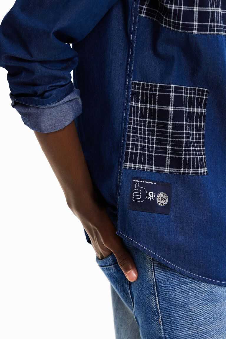 Camisas Desigual Plaid and denim Hombre | QFL839420