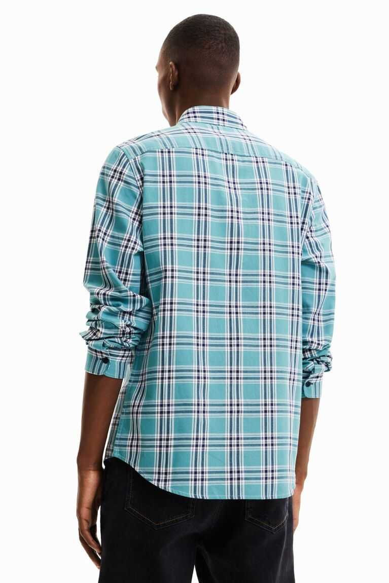 Camisas Desigual Plaid patchwork Hombre | HIX792046