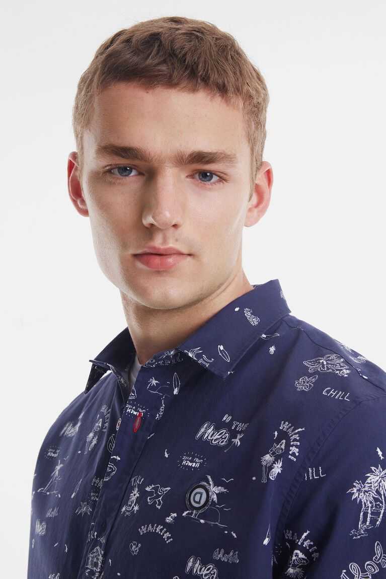 Camisas Desigual Shirt Hawaiian bolimania print Hombre | EJY504613