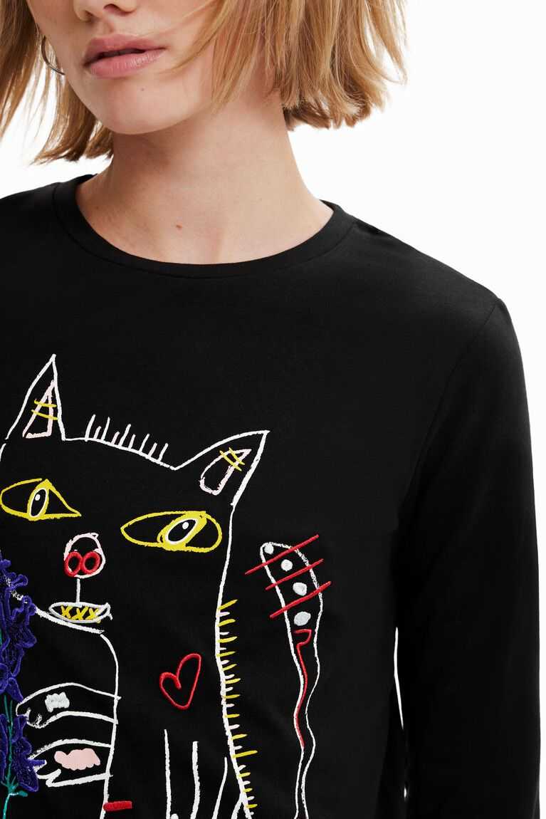 Camiseta Desigual Arty cat Mujer | KMF431982