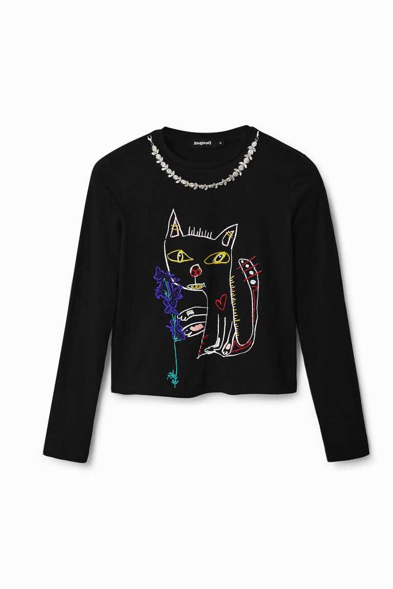 Camiseta Desigual Arty cat Mujer | KMF431982