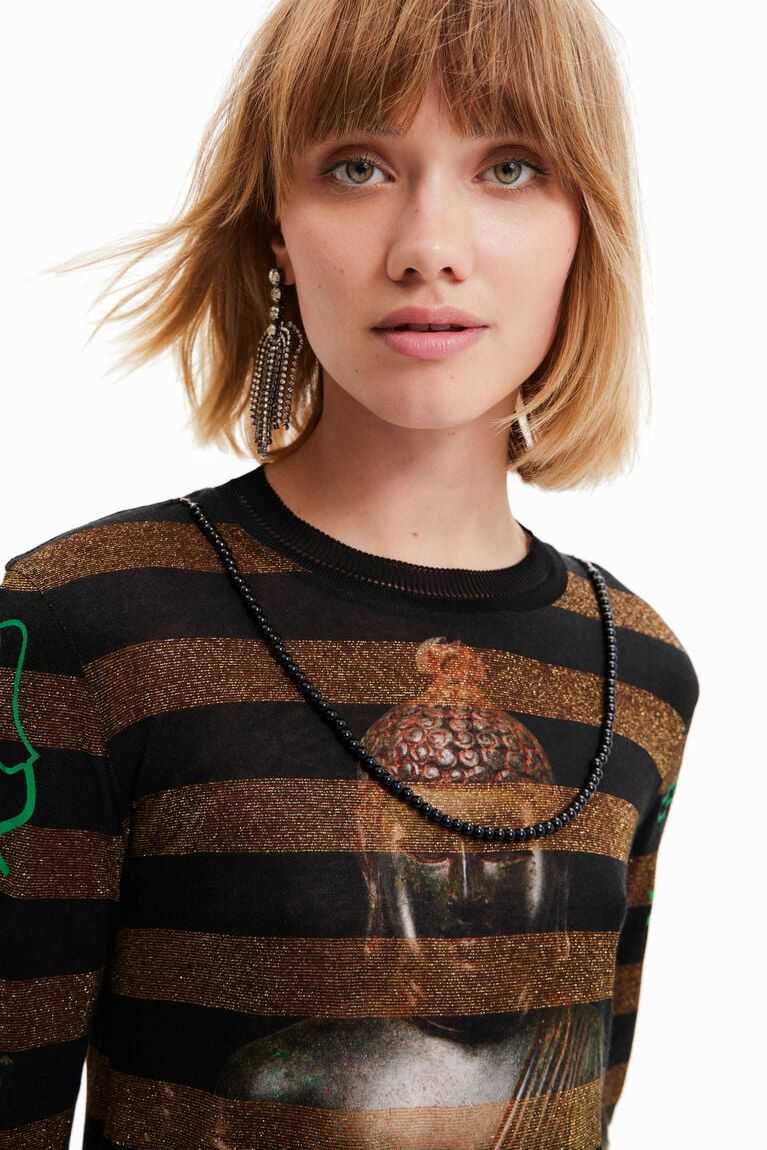 Camiseta Desigual Buddha striped Mujer | FDT416728