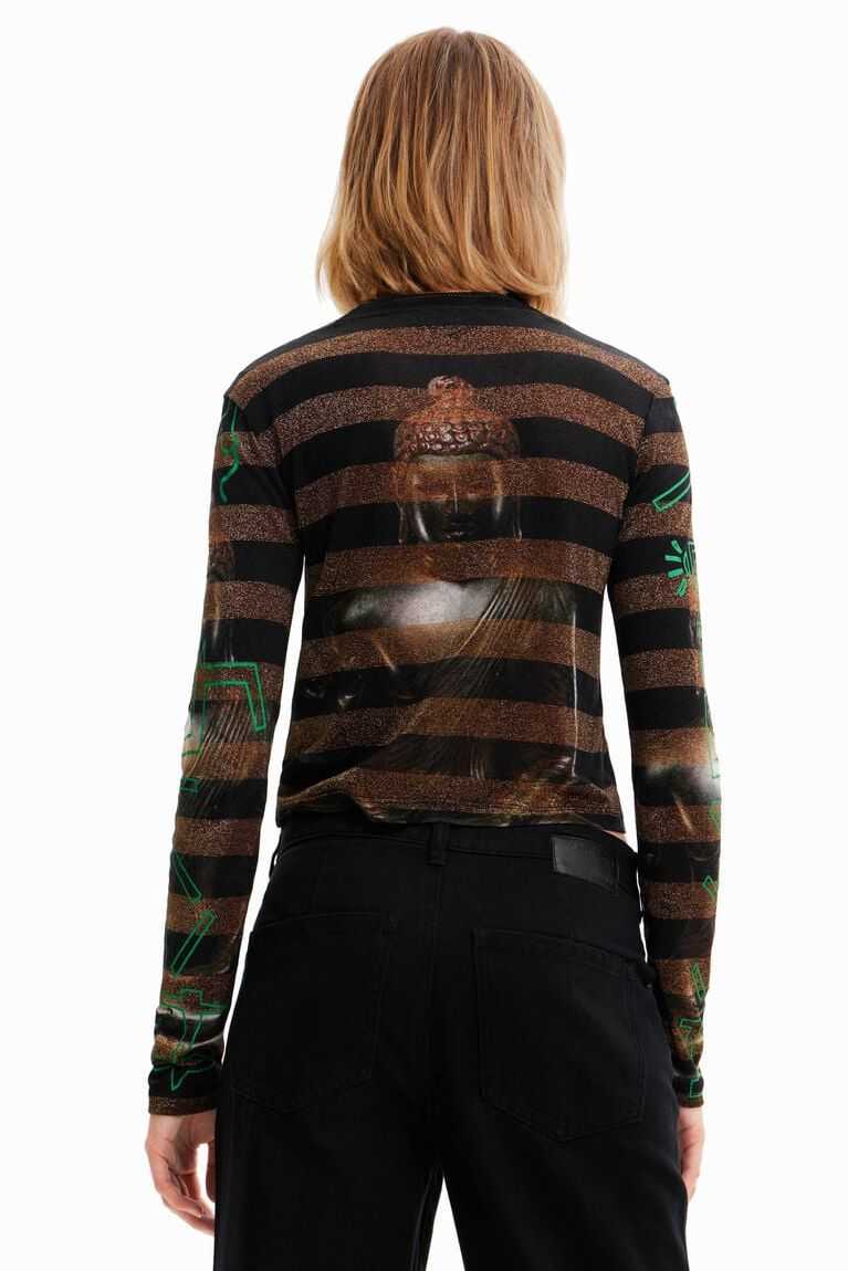 Camiseta Desigual Buddha striped Mujer | FDT416728