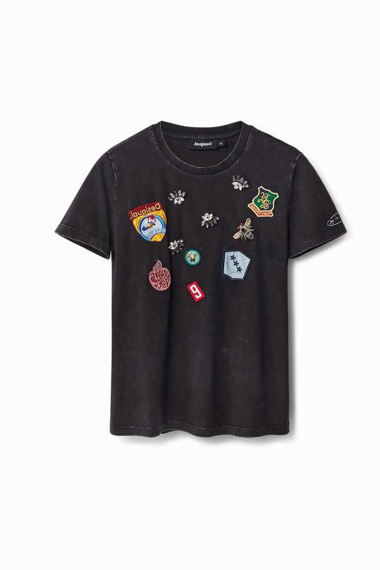 Camiseta Desigual College patches Mujer | QRD289357