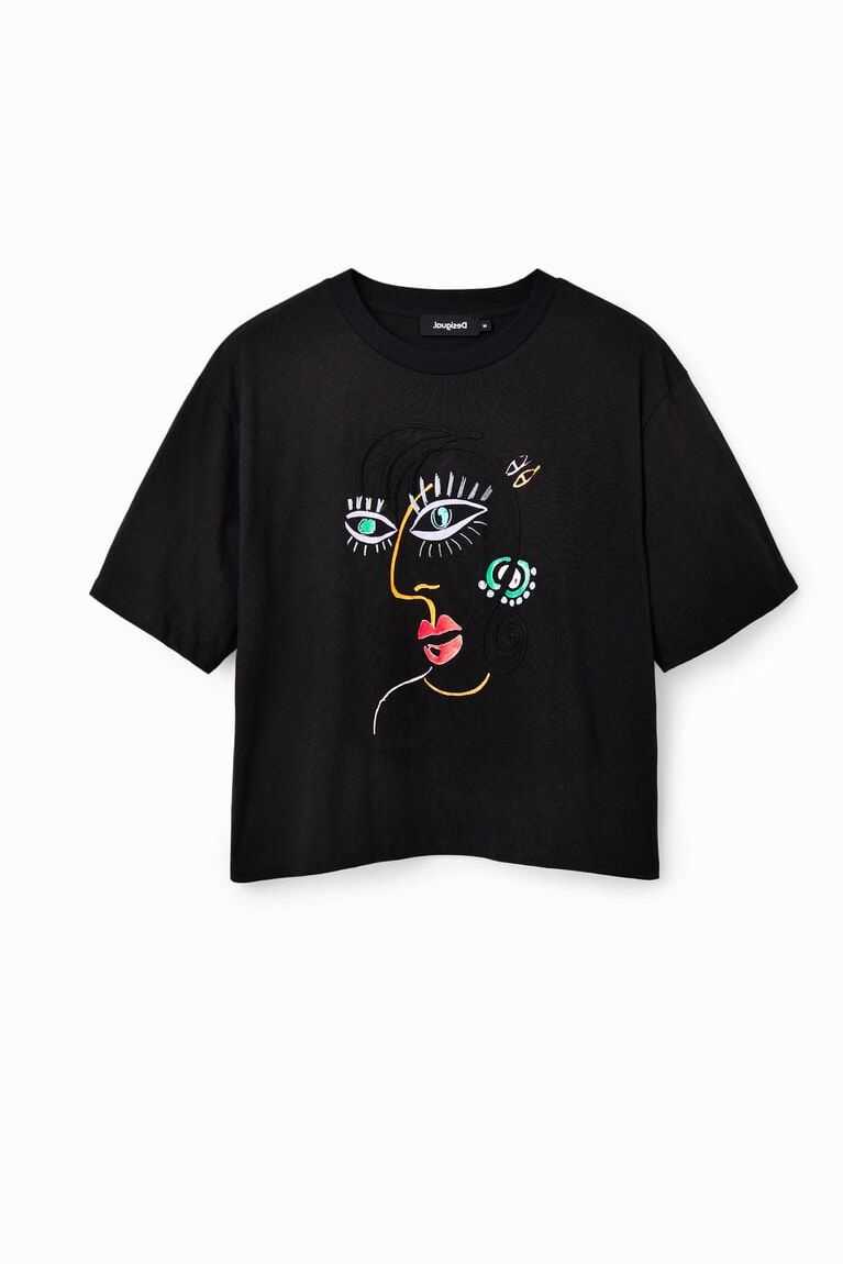 Camiseta Desigual Corta-sleeve face Mujer | XUH802591