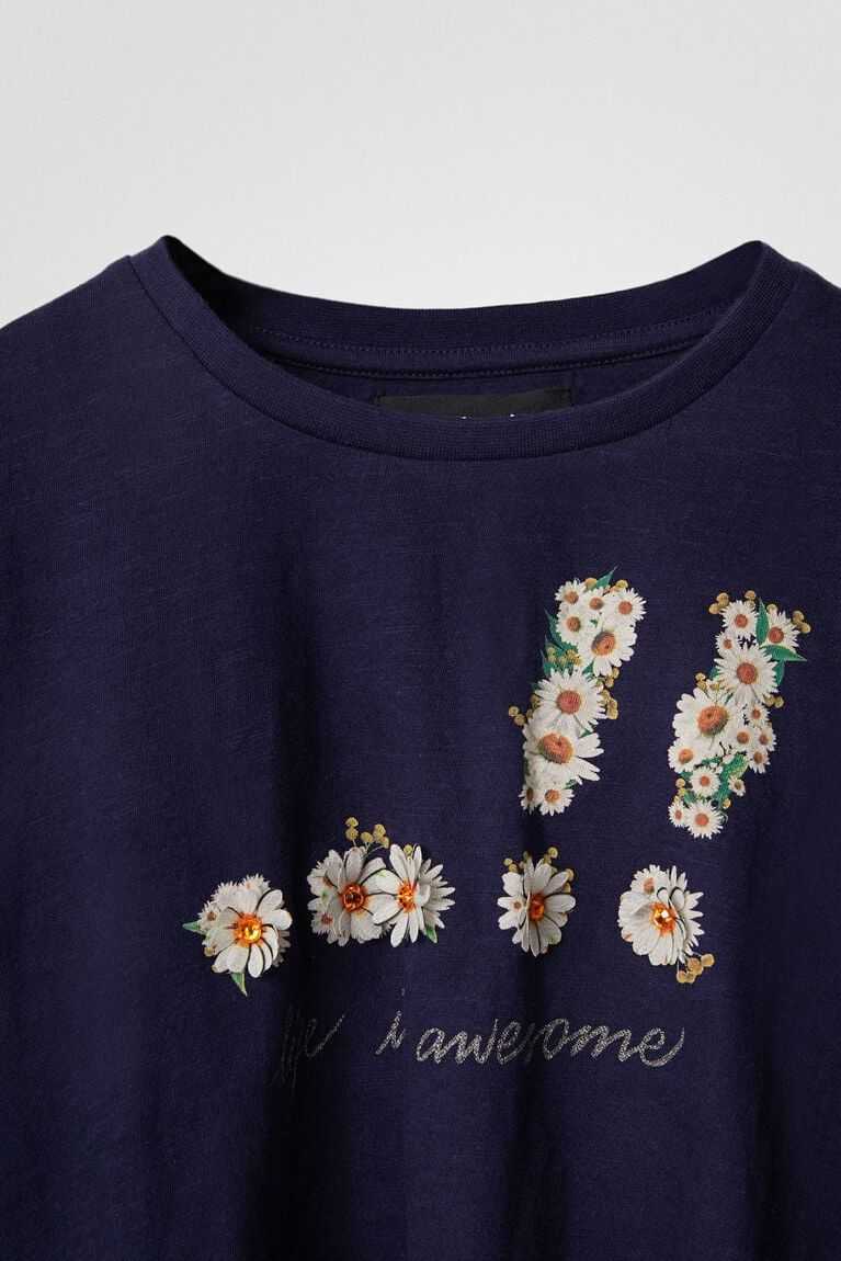 Camiseta Desigual Cropped daisy Niña | VOR128079