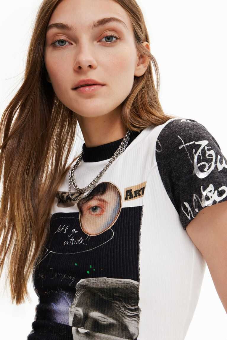 Camiseta Desigual Digital patchwork Mujer | CSE978154