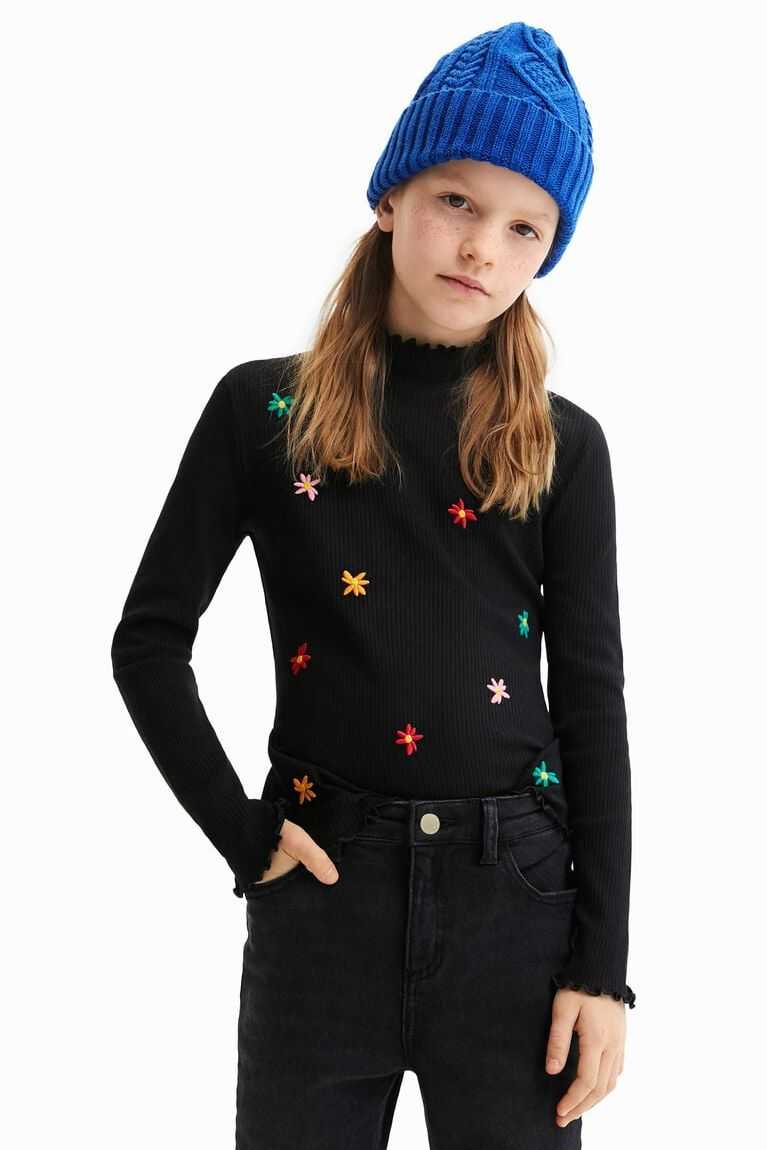 Camiseta Desigual Flower embroidery Niña | YWG976134