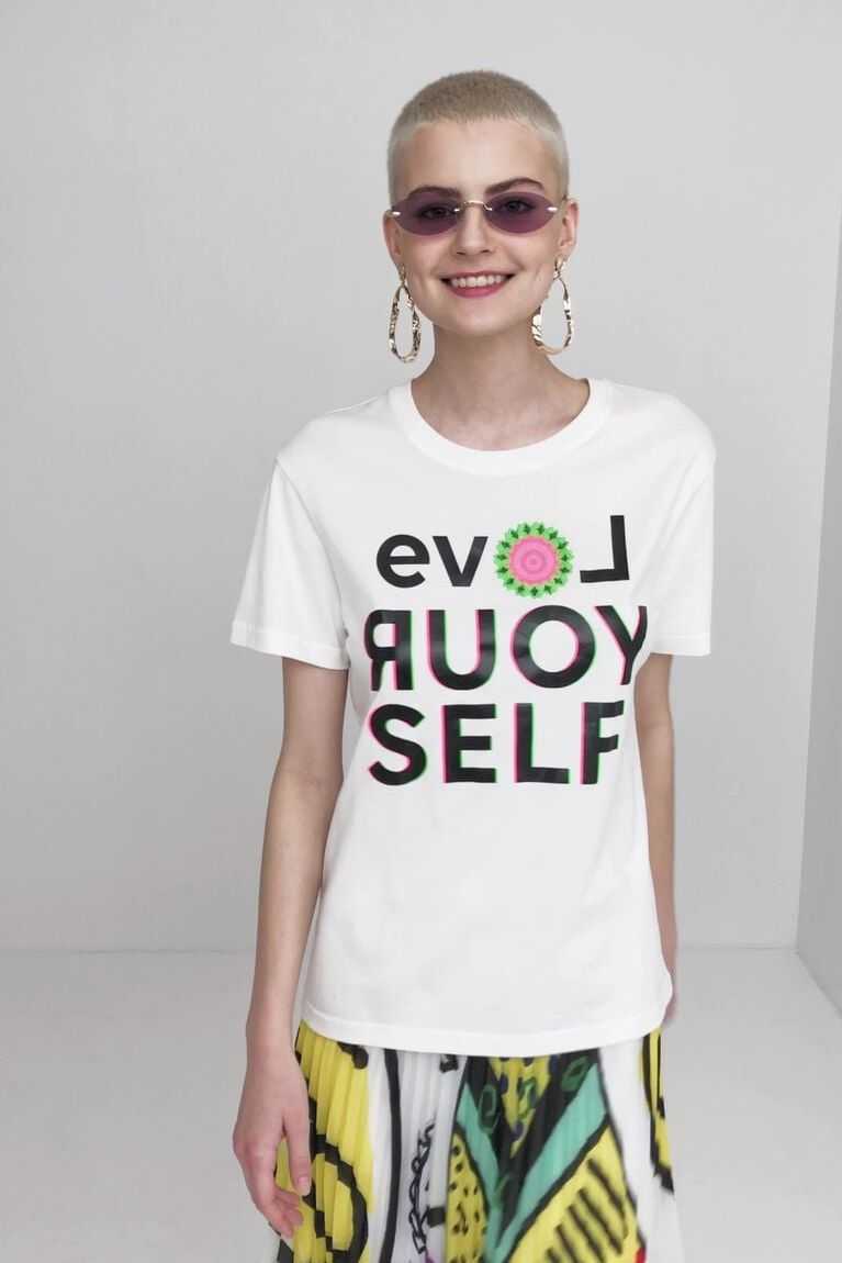 Camiseta Desigual LOVE YOURSELF Mujer | TZA965432