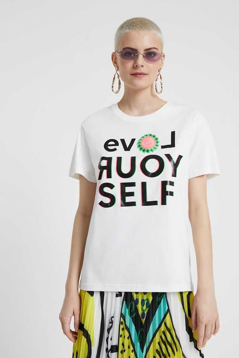 Camiseta Desigual LOVE YOURSELF Mujer | TZA965432