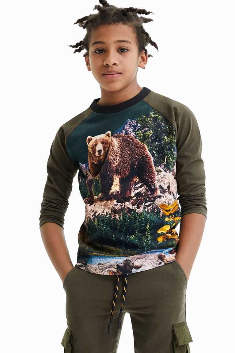 Camiseta Desigual Long-sleeve bear Niño | KIJ025643