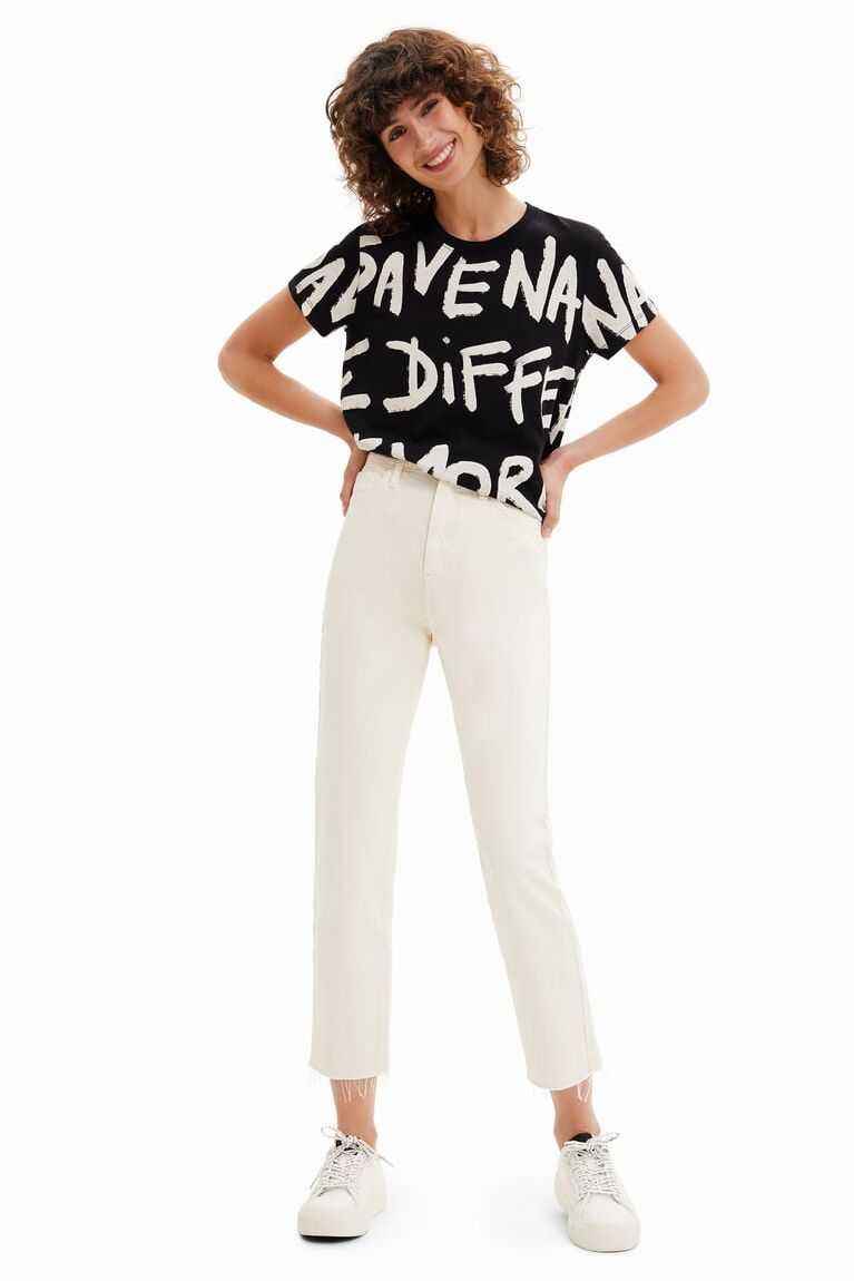 Camiseta Desigual Manifesto text Mujer | ROS287106