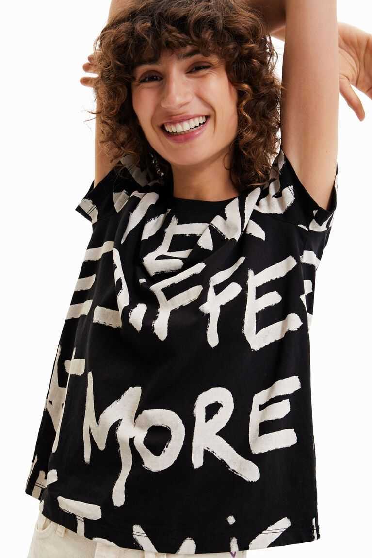 Camiseta Desigual Manifesto text Mujer | ROS287106