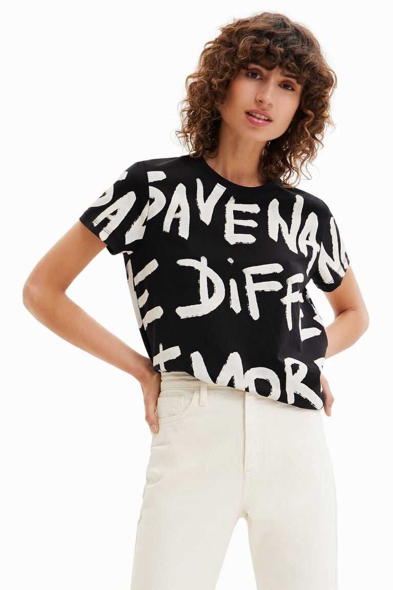 Camiseta Desigual Manifesto text Mujer | ROS287106