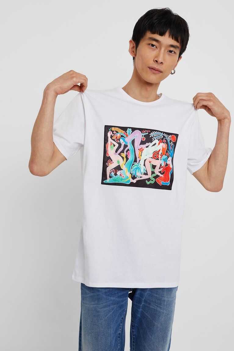 Camiseta Desigual Organic with painting by Miranda Makaroff Mujer | QOI830196