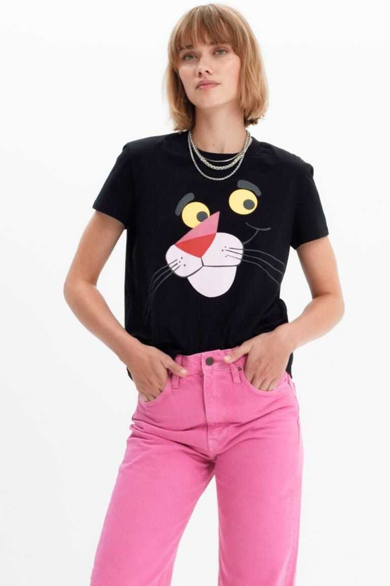 Camiseta Desigual Pink Panther Mujer | POM591804