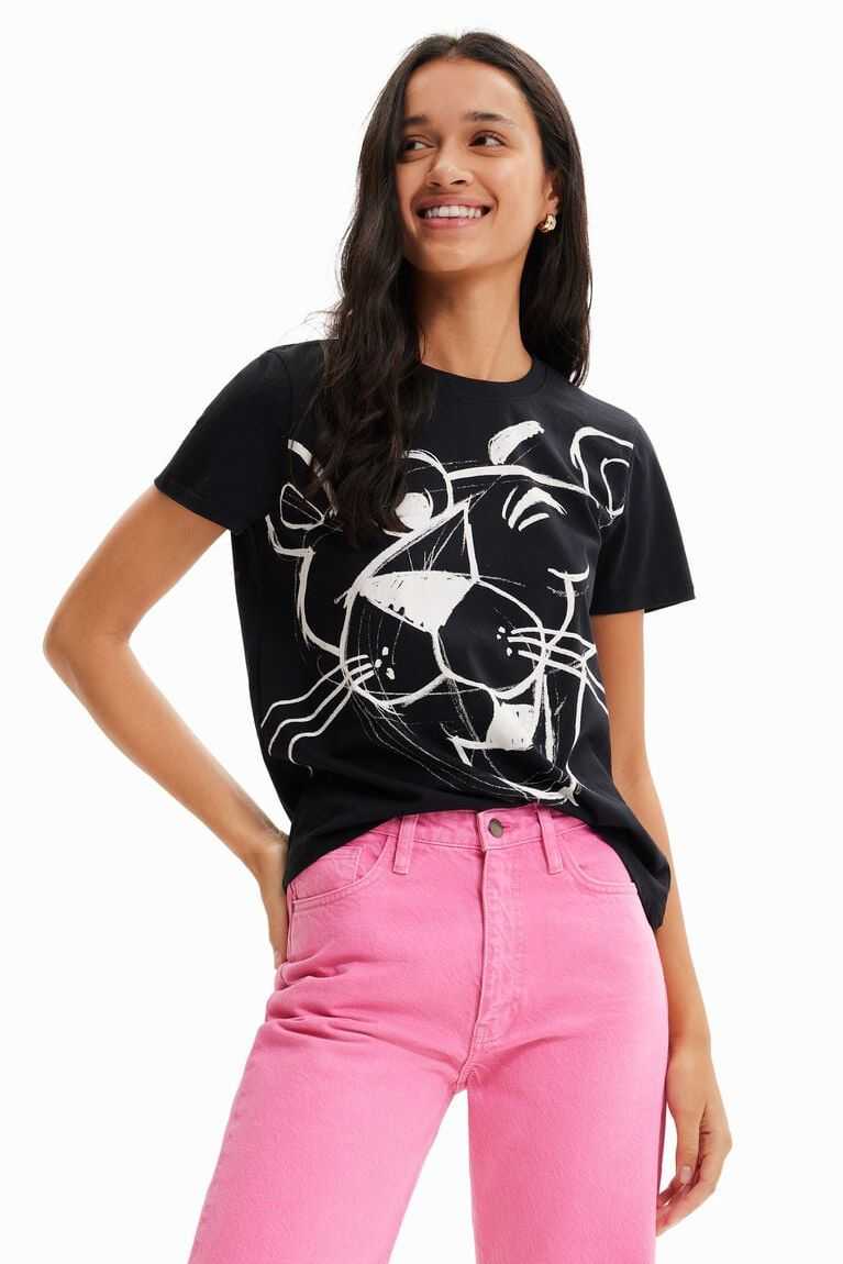 Camiseta Desigual Pink Panther contrast Mujer | RMA045729