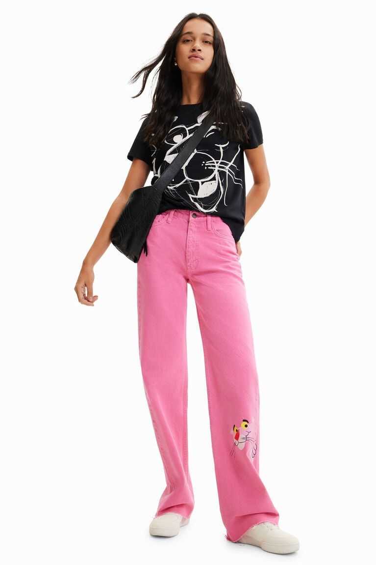 Camiseta Desigual Pink Panther contrast Mujer | RMA045729