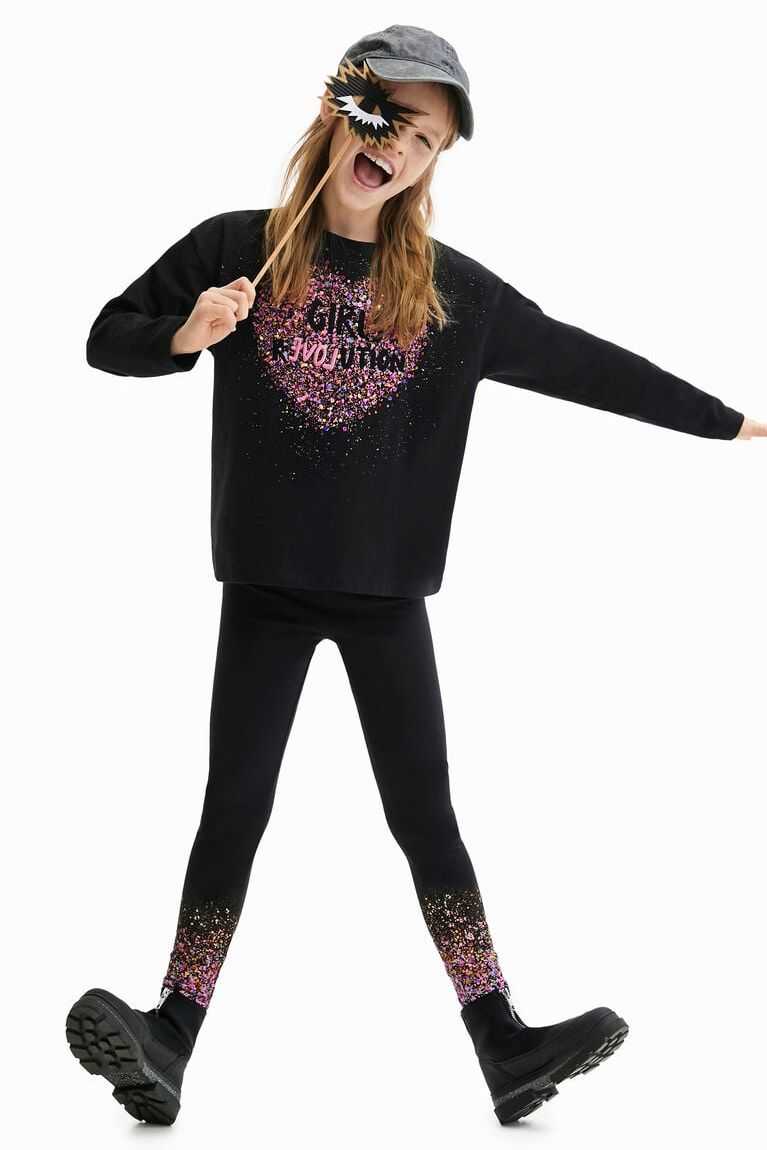 Camiseta Desigual Sequin splatter Niña | LRW189250