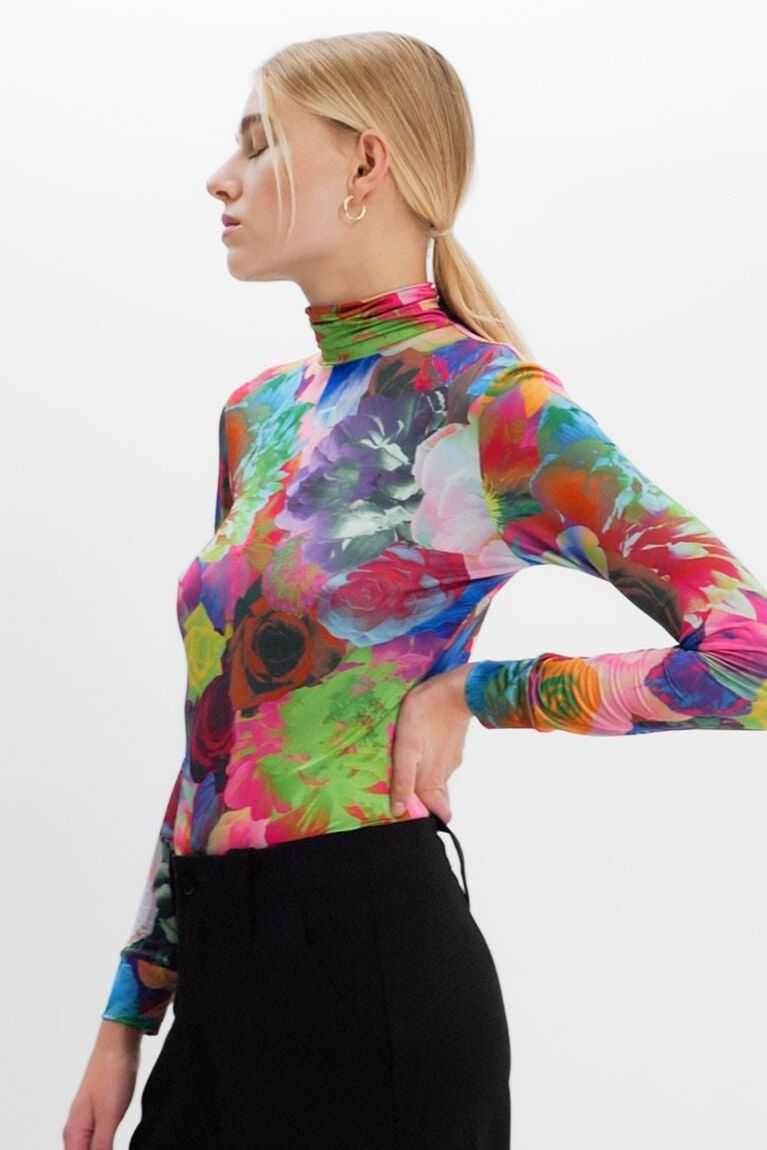 Camiseta Desigual Slim floral Mujer | TYL563972