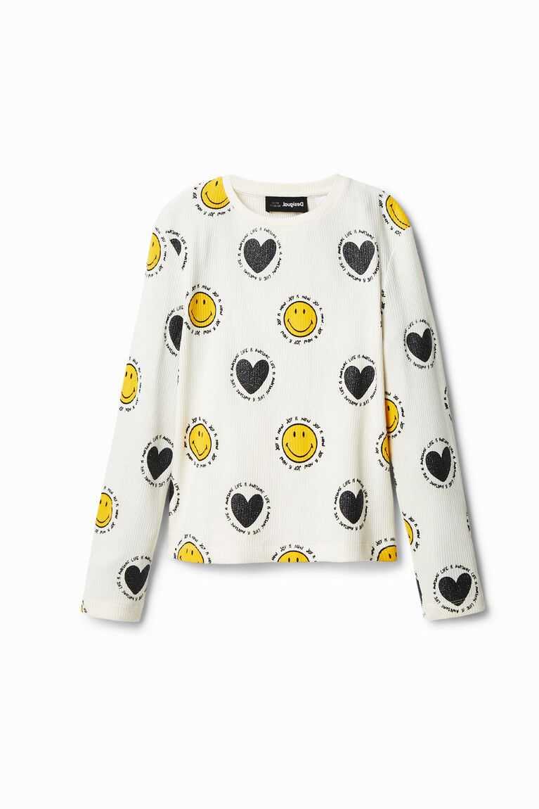 Camiseta Desigual Smiley and hearts Niña | OID412605