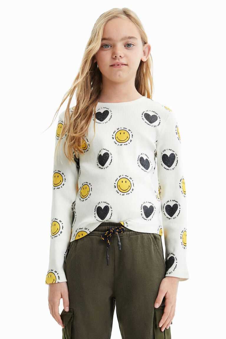 Camiseta Desigual Smiley and hearts Niña | OID412605