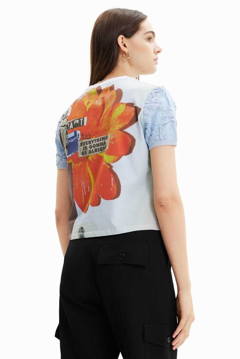 Camiseta Desigual Textured newspaper Mujer | USI083469