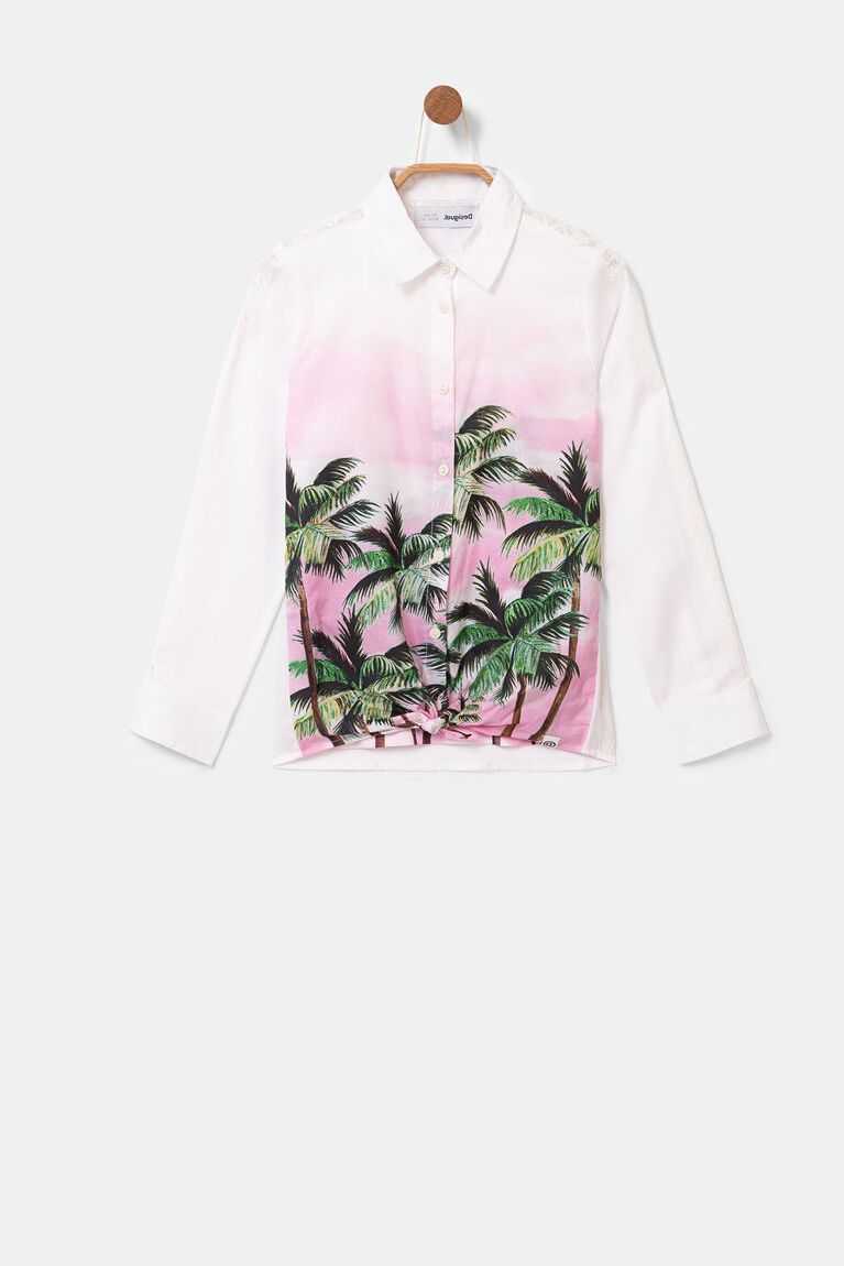 Camiseta Desigual White shirt palm trees Niña | DWQ367210