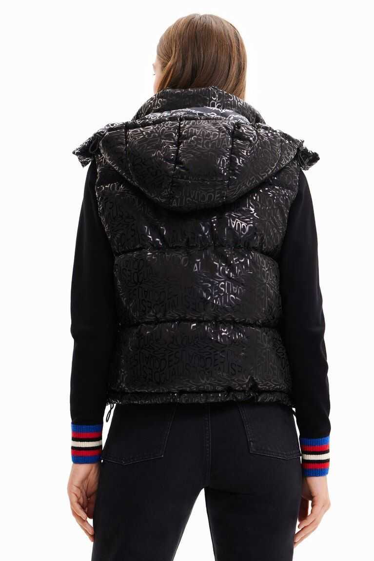 Chaqueta Puffer Desigual Logo quilted gilet Mujer | BTF573146