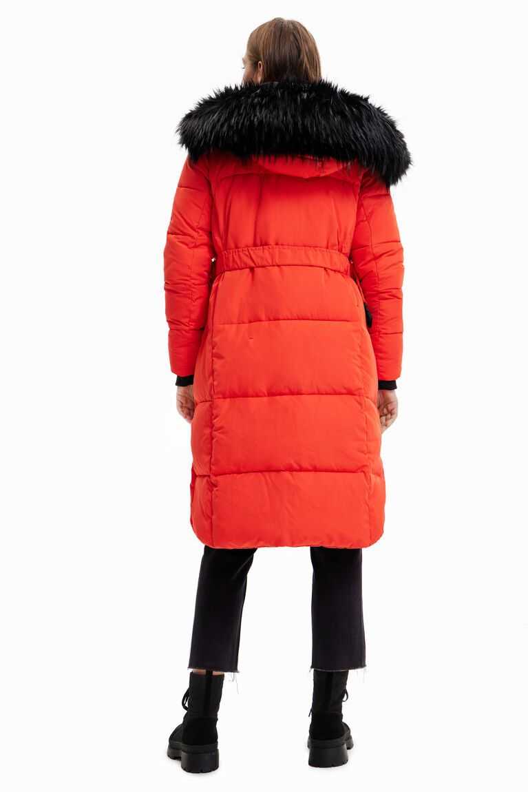 Chaqueta Puffer Desigual Long padded coat with belt Mujer | NDI380274