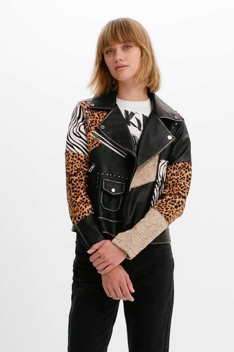 Chaquetas Desigual Animal print biker Mujer | VCU943026