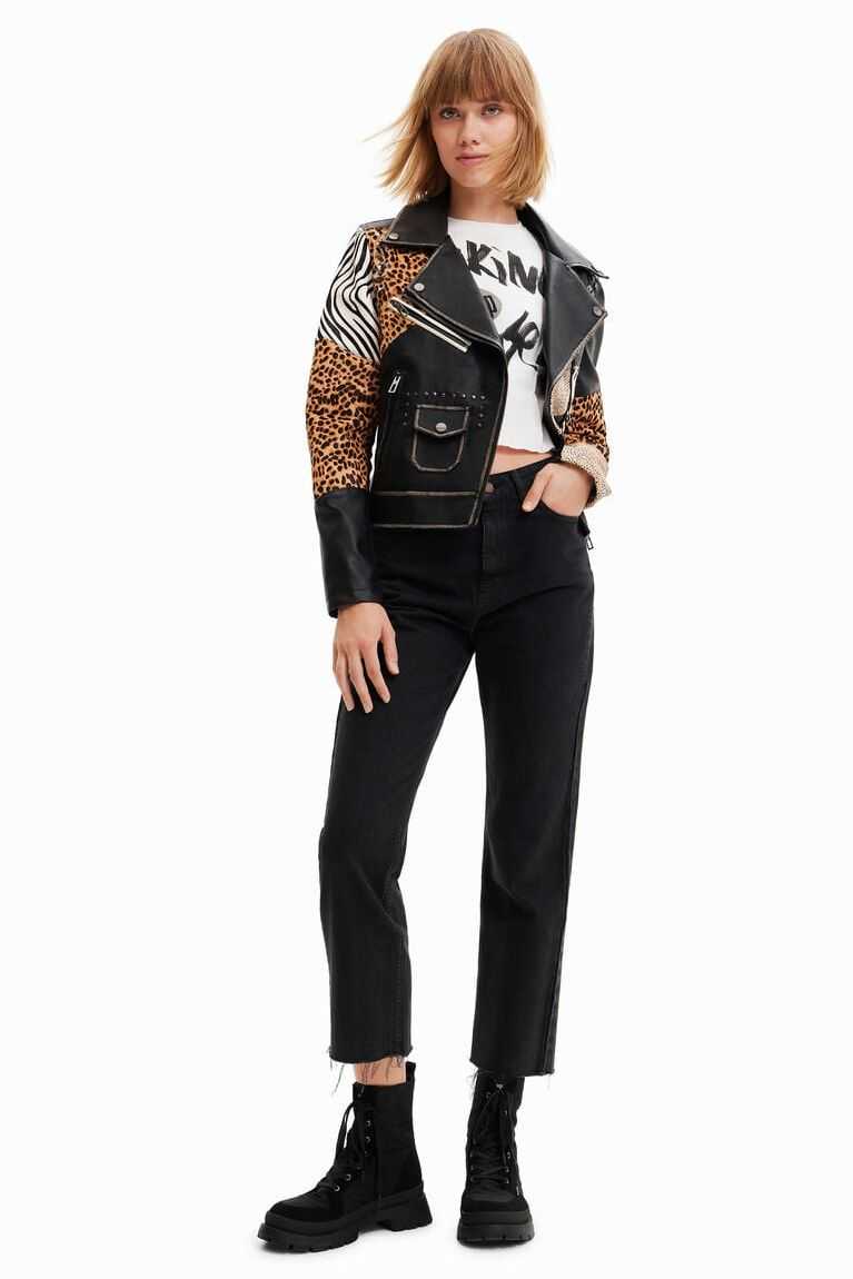 Chaquetas Desigual Animal print biker Mujer | VCU943026