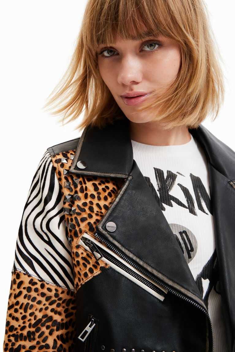 Chaquetas Desigual Animal print biker Mujer | VCU943026