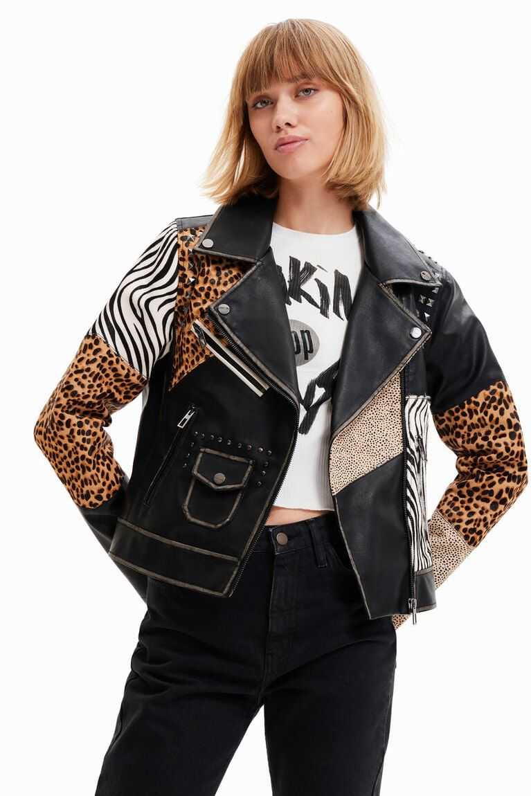 Chaquetas Desigual Animal print biker Mujer | VCU943026