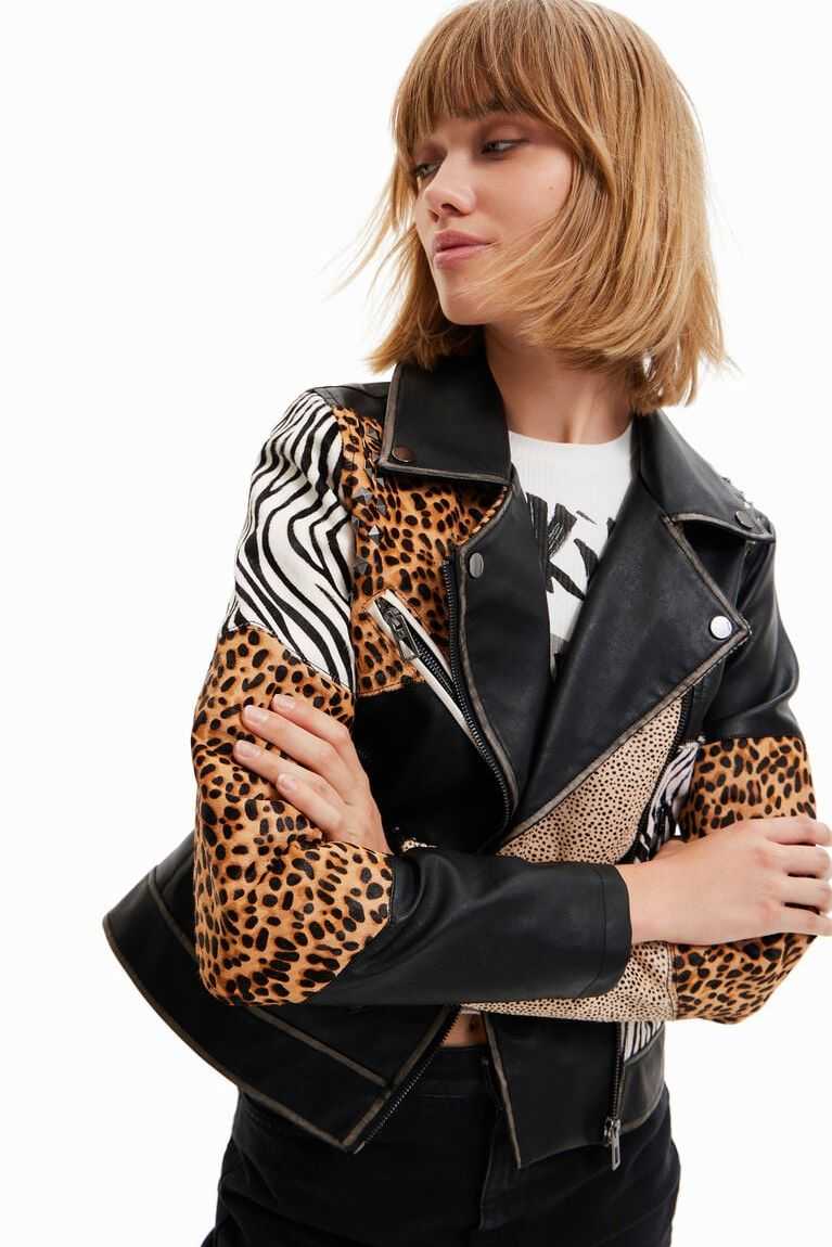 Chaquetas Desigual Animal print biker Mujer | VCU943026