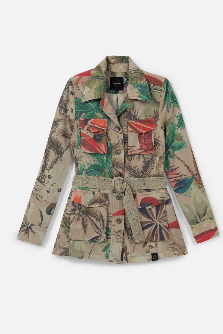 Chaquetas Desigual Camoflower military Mujer | WNJ734102