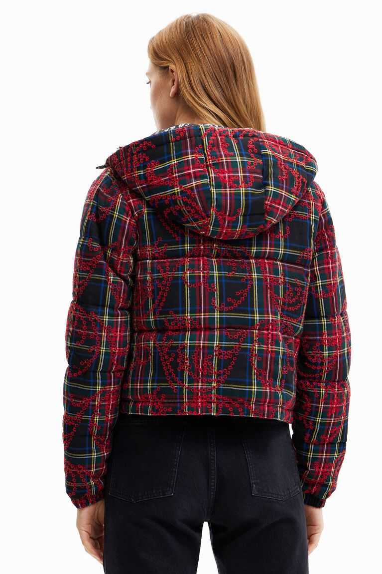 Chaquetas Desigual Corta padded tartan Mujer | AHS351028