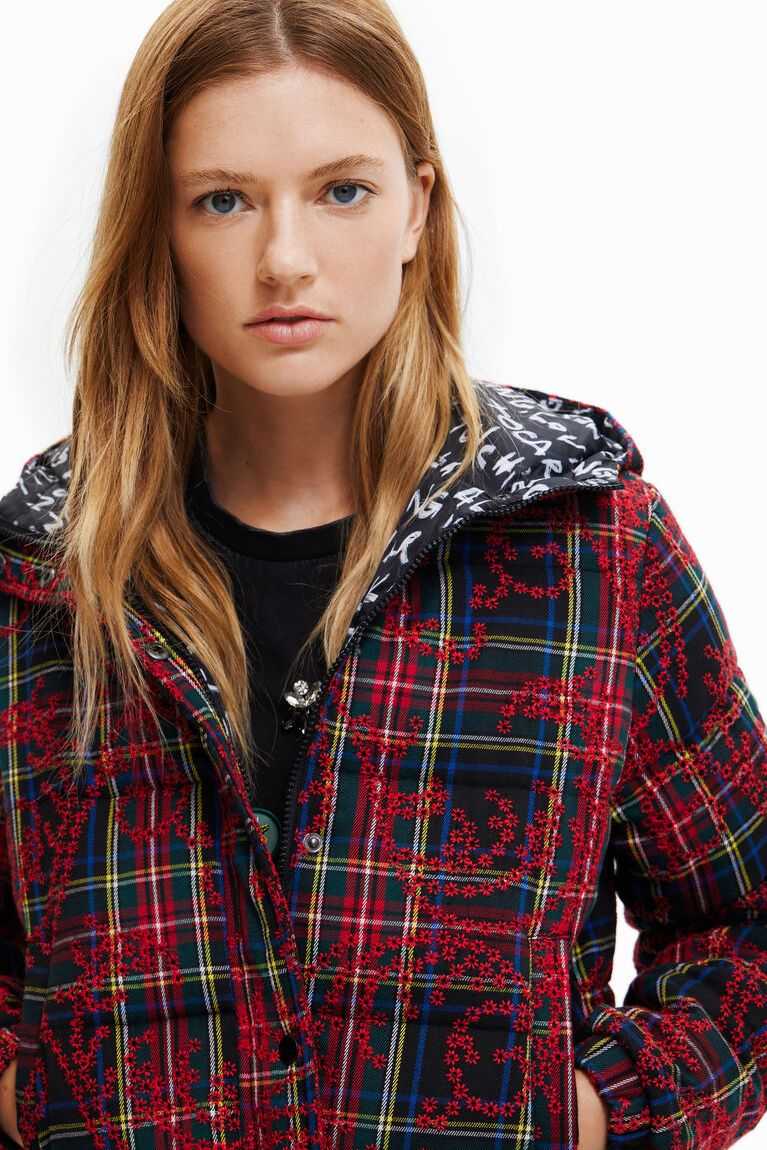 Chaquetas Desigual Corta padded tartan Mujer | AHS351028