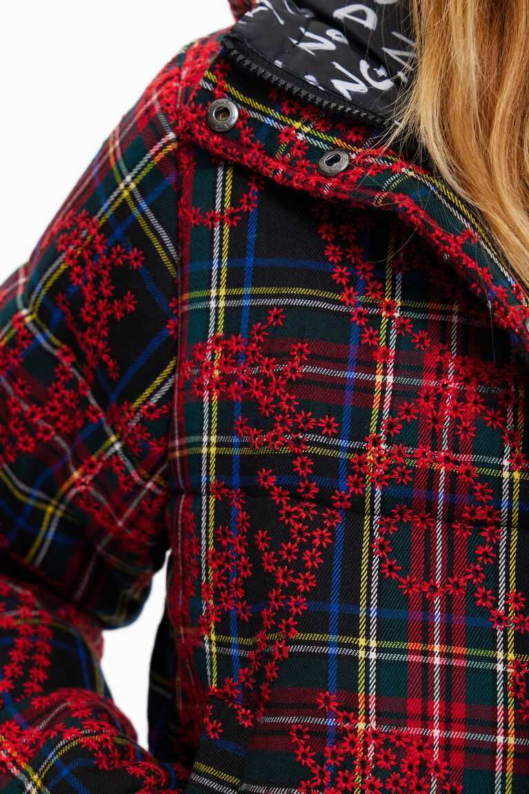 Chaquetas Desigual Corta padded tartan Mujer | AHS351028