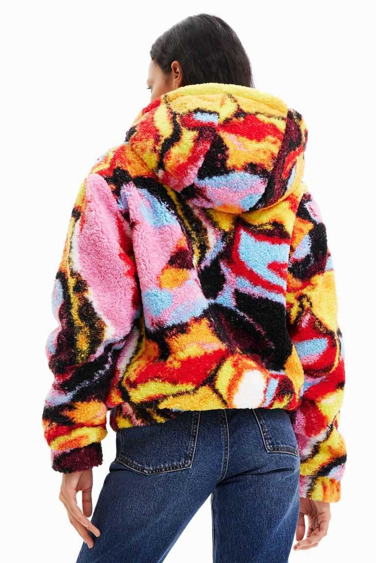 Chaquetas Desigual Digital print fleece Mujer | TJD714592