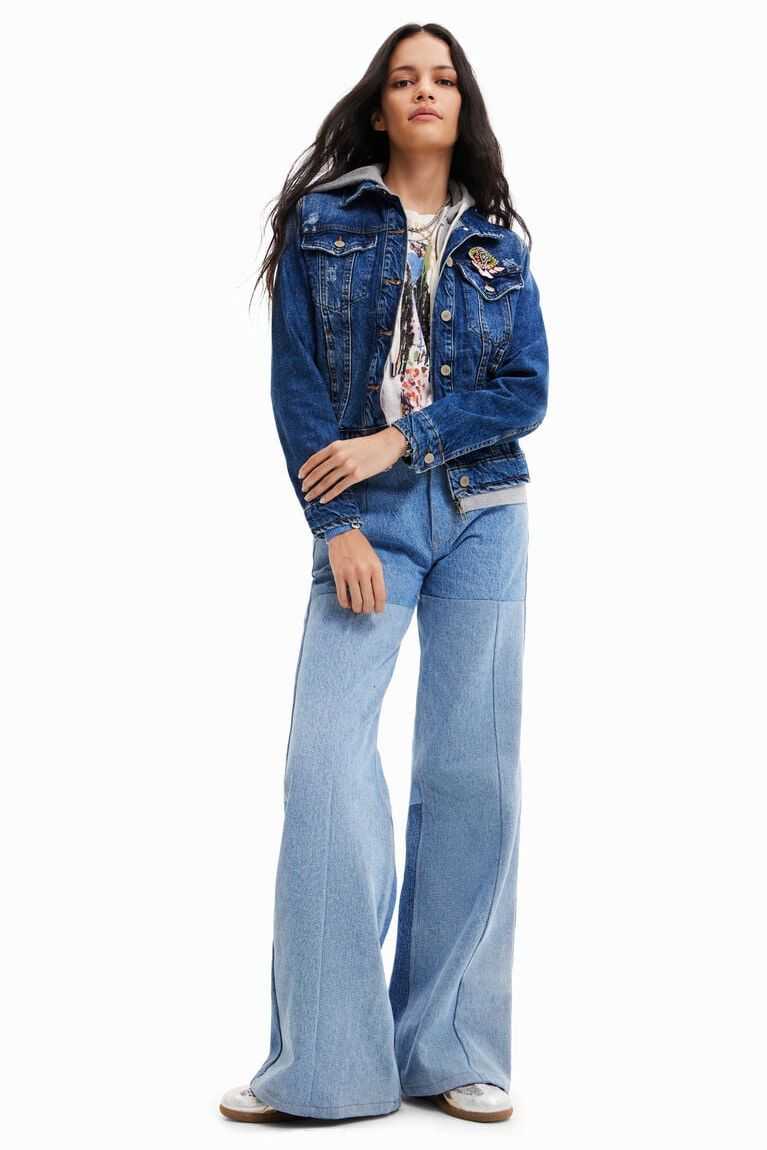 Chaquetas Desigual Encapuchado denim Mujer | NYP723598