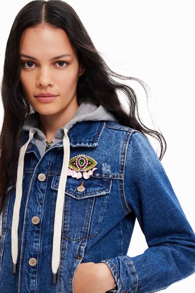 Chaquetas Desigual Encapuchado denim Mujer | NYP723598